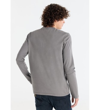 Lois Jeans T-shirt in tessuto grigio sovratinto