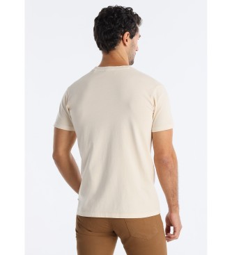 Lois Jeans Beigefarbenes Wiston Riley-T-Shirt