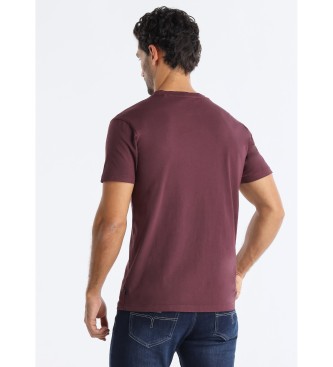 Lois Jeans T-shirt Wiston Riley bordowy