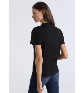 Lois Jeans Camiseta basica manga corta grafica negra