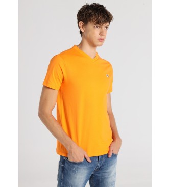 Lois Jeans Podstawowa pomarańczowa koszulka