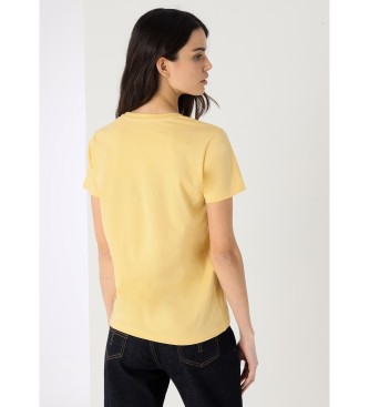 Lois Jeans Basic short sleeve logo puff print t-shirt yellow