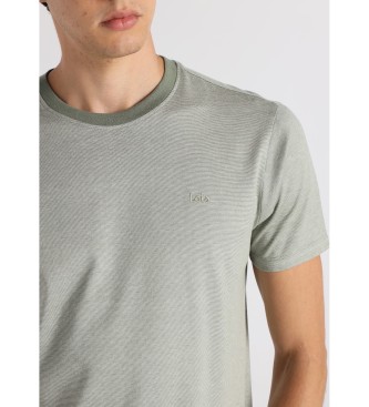 Lois Jeans T-shirt básica com textura de tecido verde