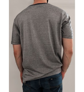 Lois Jeans Basic T-shirt blue woven texture