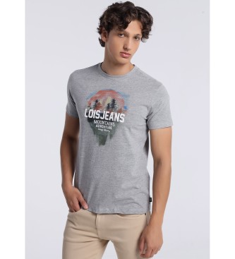 Lois Jeans Kurzarm-T-Shirt 131962 Grau
