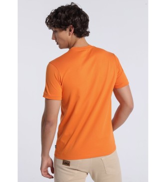 Lois Jeans Koszulka z krótkim rękawem 131958 Pomarańczowy