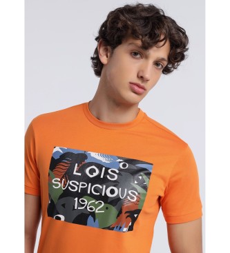 Lois Jeans Koszulka z krótkim rękawem 131958 Pomarańczowy