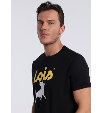 Lois Jeans T-shirt manica corta nera