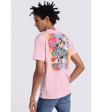Lois Jeans T-shirt de manga curta rosa