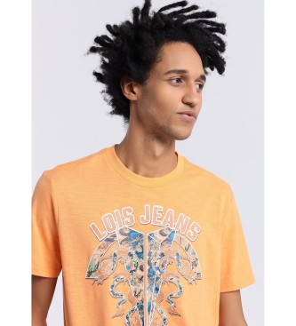 Lois Jeans Camiseta de manga corta naranja