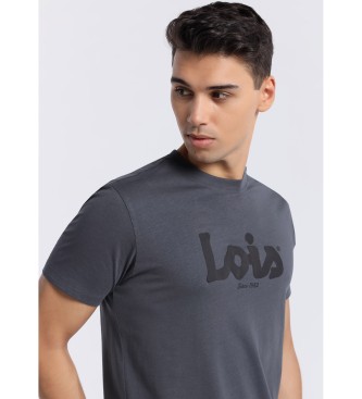 Lois Jeans Graues Kurzarm-T-Shirt
