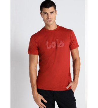Lois Jeans T-shirt met korte mouwen in bordeauxrood