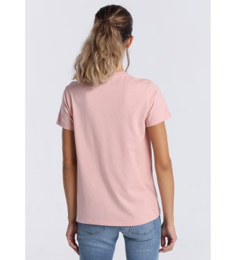 Lois T-shirt rose à manches courtes