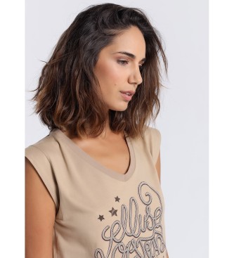Lois Jeans Bruin T-shirt met korte mouwen