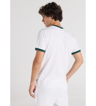 Lois Jeans T-shirt a maniche corte con grafica a contrasto Triunfo 62 in bianco