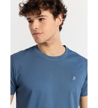 Lois Jeans Basic-T-Shirt aus blauem Overdye-Strick