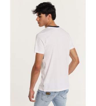 Lois Jeans T-shirt de manga curta com grfico contrastante e gola redonda L J branco