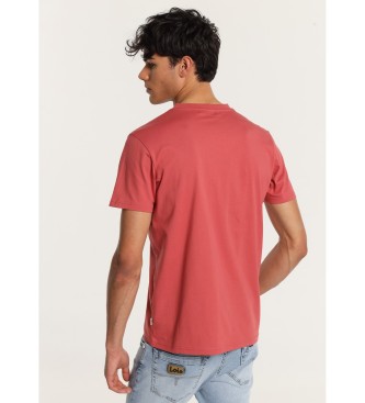 Lois Jeans T-shirt  manches courtes avec logo brod rouge