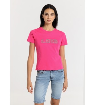 Lois Jeans Kurzrmeliges T-Shirt mit strassbesetztem Logo