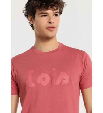 Lois Jeans Camiseta de manga corta con el Lois logo Puff rojo
