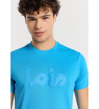 Lois Jeans Lois logo Puff koszulka z krótkim rękawem niebieski