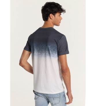Lois Jeans T-shirt a maniche corte con stampa tie-dye blu scuro, bianca