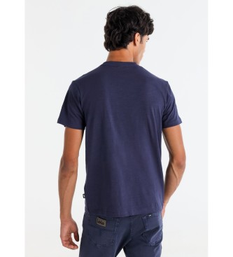 Lois Jeans T-shirt met marine driekleurige streep