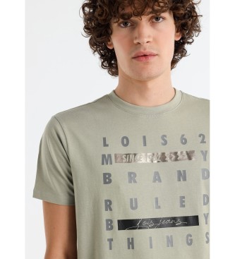 Lois Jeans T-shirt med slogan, grn