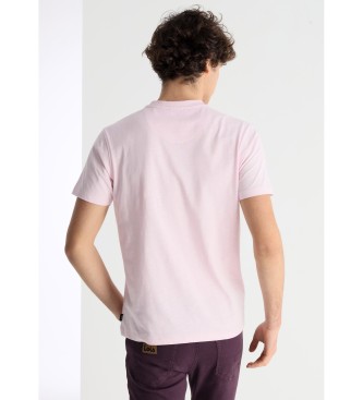 Lois Jeans Short sleeve t-shirt with pink embossed graphics
