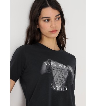 Lois Jeans T-shirt met korte mouwen en zwarte Ghostly-graphics