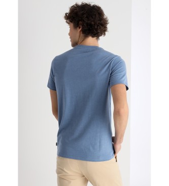 Lois Jeans T-shirt a manica corta con araldica sul petto blu