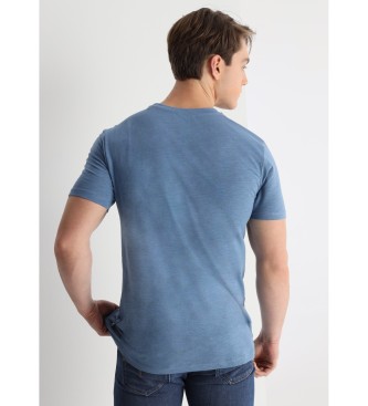 Lois Jeans T-shirt de manga curta com logtipo escoteiro azul