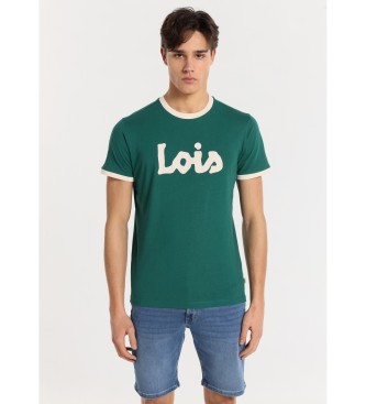 Lois Jeans Logo High Density kontrastfrgad kortrmad t-shirt grn