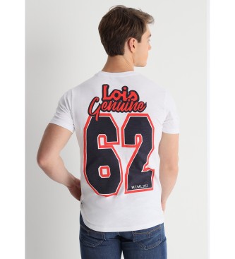 Lois Jeans T-shirt a manica corta con stampa 62 bianca