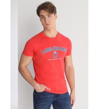 Lois Jeans T-shirt  manches courtes imprim 62 rouge