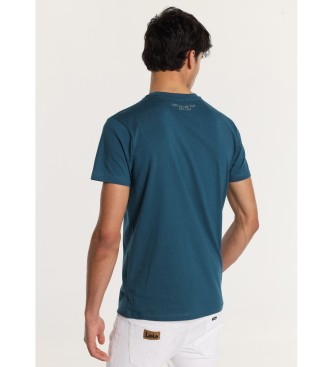 Lois Jeans T-shirt de manga curta com estampado de aguarela em azul-marinho