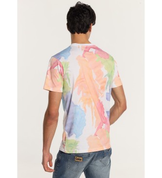 Lois Jeans T-shirt a maniche corte stampata multicolor con logo stampato