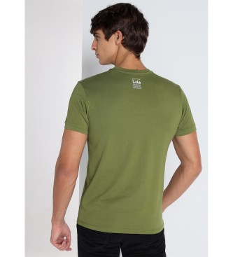 Lois Jeans T-shirt met korte mouwen met grafische print en borduursel groen