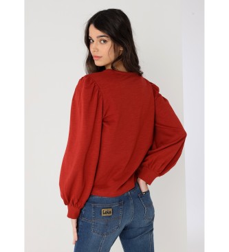 Lois Jeans Long sleeve puffed t-shirt red