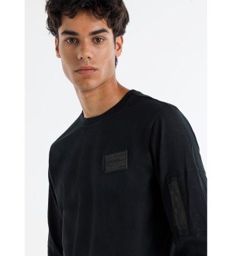 Lois Jeans T-shirt noir zipp