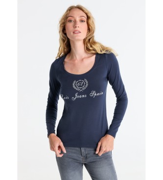 Lois Jeans Camiseta de escote scoop marino