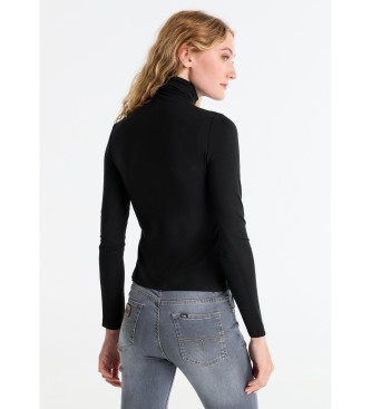 Lois Jeans Perkins T-shirt with black gathers