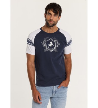 Lois Jeans T-shirt com manga raglan em contraste azul-marinho