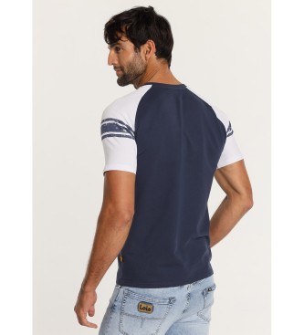 Lois Jeans Navy kontrastfarvet t-shirt med raglanrmer