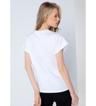 Lois Jeans Grafica Glitter majica s kratkimi rokavi bela