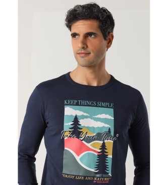 Lois Jeans Long sleeve graphic t-shirt navy