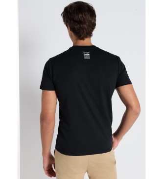 Lois Jeans Pintura Kurzarm-Grafik-T-Shirt schwarz