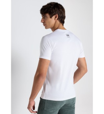 Lois Jeans T-shirt grafica bianca a maniche corte