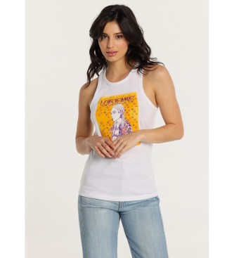 Lois Jeans Camiseta nadadora con Grafica blanco