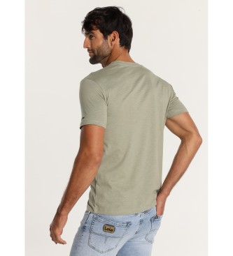 Lois Jeans T-shirt  manches courtes en slub vert